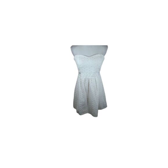 WET SEAL WHITE EYELET STRAPLESS DRESS SZ.M EUC. - Picture 1 of 5